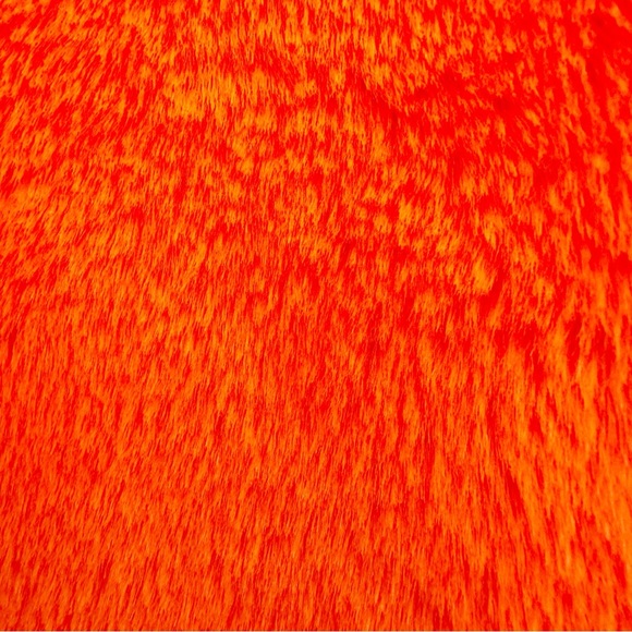 La Fiorentina Colorblock Longline Faux Fur Vest Pink Orange Large - Picture 5 of 6